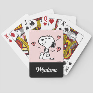 Baraja De Cartas Cacahuetes   Tarjetas de reproducción Snoopy Heart