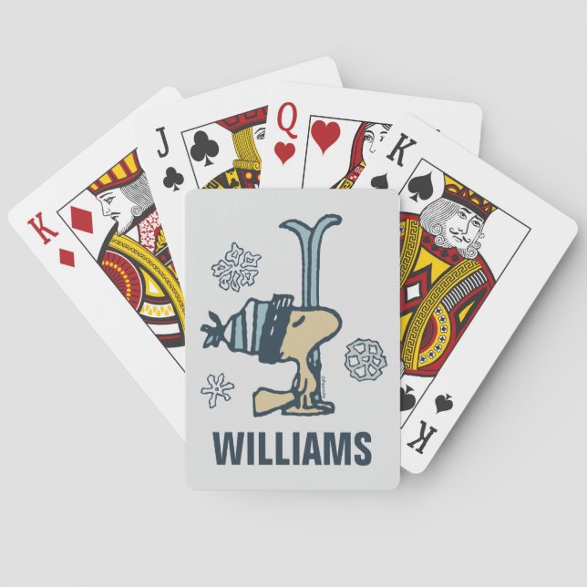 Baraja De Cartas Cacahuetes | Tarjetas para jugar Woodstock Ski Pro (Reverso)