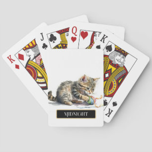 Baraja De Cartas Cachorro Adorable Jugando con Hilo Personaliza