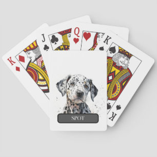Baraja De Cartas Cachorro dálmata blanco y negro personalizable