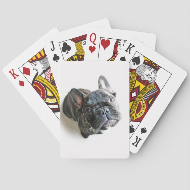 Baraja De Cartas Cachorro de Bulldog francés (Reverso)
