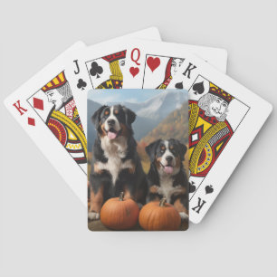 Baraja De Cartas Cachorro de montaña suizo mayor delicia de otoño c