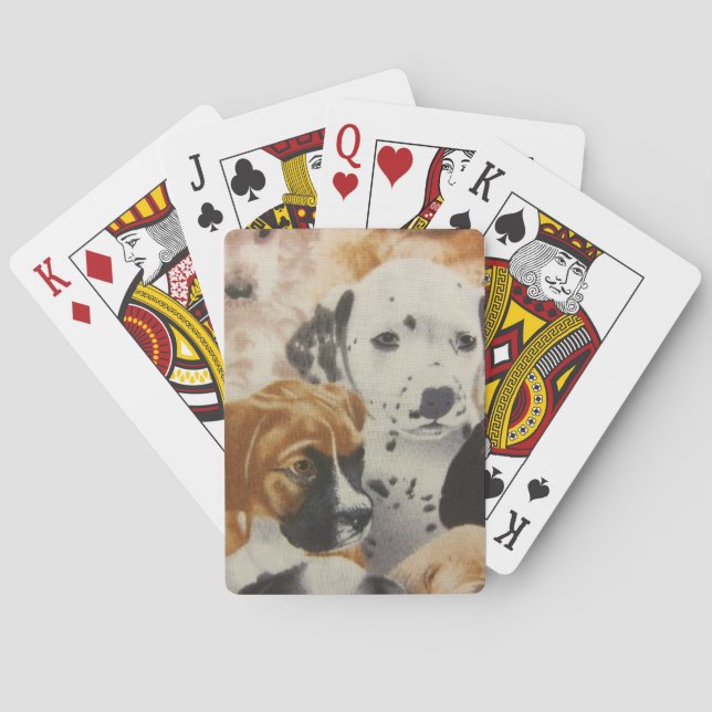 Baraja De Cartas Cachorros dálmatas y bóxer (Reverso)