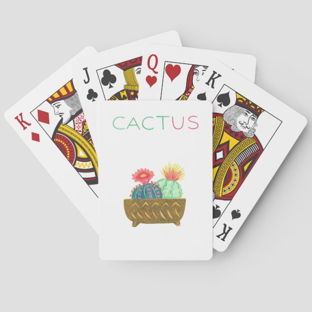 Baraja De Cartas Cactus (Reverso)