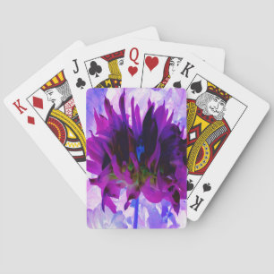 Baraja De Cartas Cactus Dahlia morado y negro asombroso