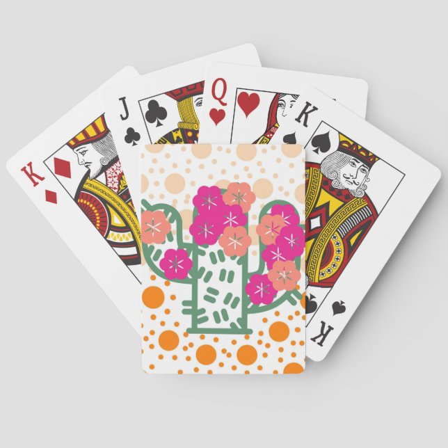 Baraja De Cartas Cactus de primavera (Reverso)