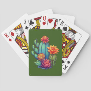 Baraja De Cartas Cactus en crecimiento de bonito