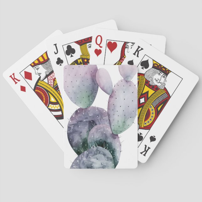 Baraja De Cartas Cactus púrpura (Reverso)