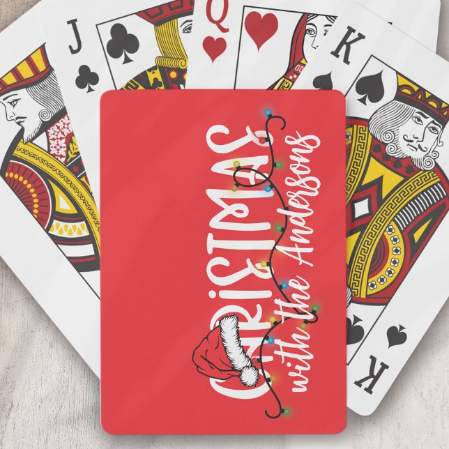 Baraja De Cartas Cadena familiar ilumina a Navidades de Santa Hat (Subido por el creador)