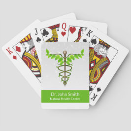Baraja De Cartas Caducto médico alternativo Verde deja blanco