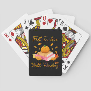 Baraja De Cartas Caer Enamorada De Las Calabazas Del Otoño Del Libr
