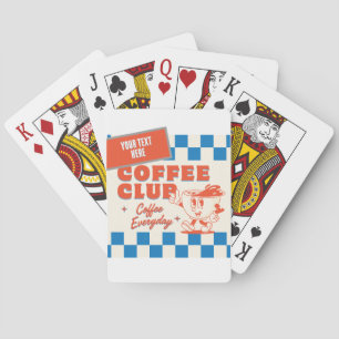 Baraja De Cartas Café Club texto personalizado Retro Diner
