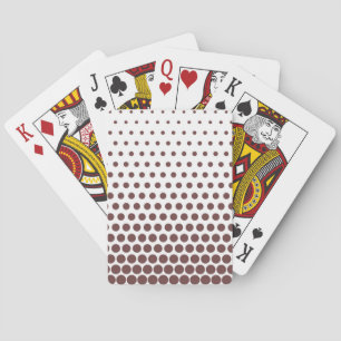 Baraja De Cartas Café Profundo Lunares Moderno Blanco
