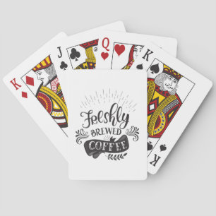 Baraja De Cartas Café recién preparado