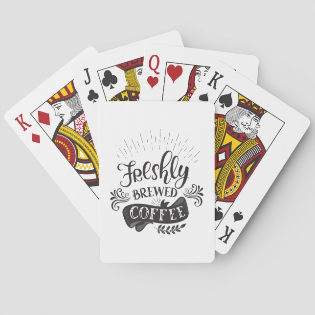 Baraja De Cartas Café recién preparado (Reverso)