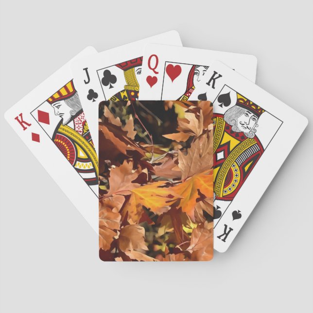 Baraja De Cartas Caída Artística Sale Del Sol Otoño (Reverso)