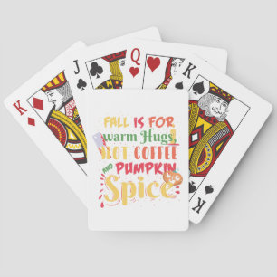 Baraja De Cartas Caída Halloween de la especia de la calabaza