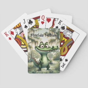 Baraja De Cartas Caimán en el Pantano