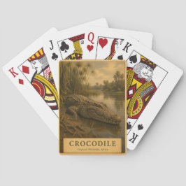 Baraja De Cartas Caimán Humedales Africanos VINTAGE