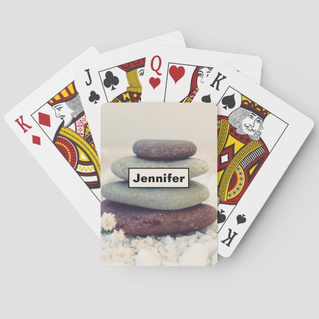 Baraja De Cartas Cairn meditativo de piedras apiladas (Reverso)