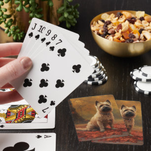 Baraja De Cartas Cairn Terrier en Otoño Hojas Caídas Inspiran