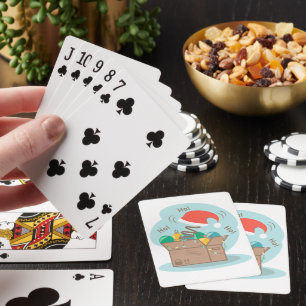 Baraja De Cartas Caja de artesanías con decoración de Navidades y s