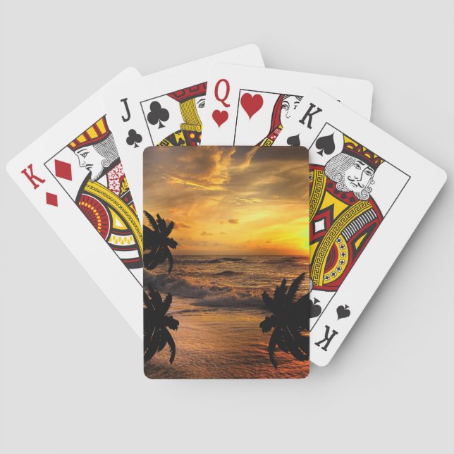 BARAJA DE CARTAS CAJAR SUNSETS NATURALEZA DE LA ESCENERÍA DEL OCÉAN (Reverso)