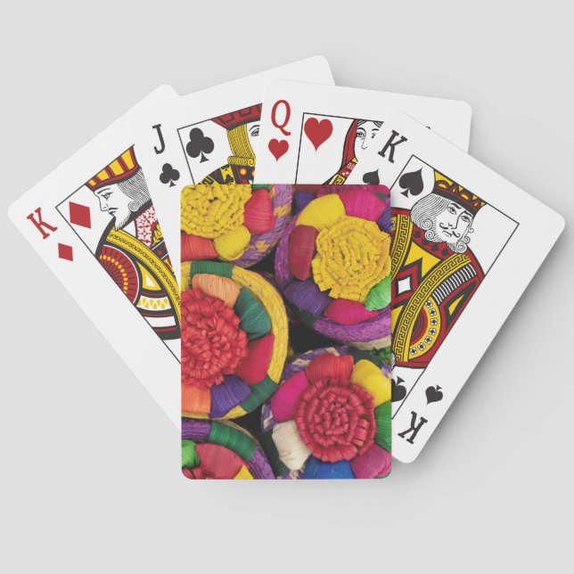 Baraja De Cartas Cajas de mimbre mexicanas (Reverso)