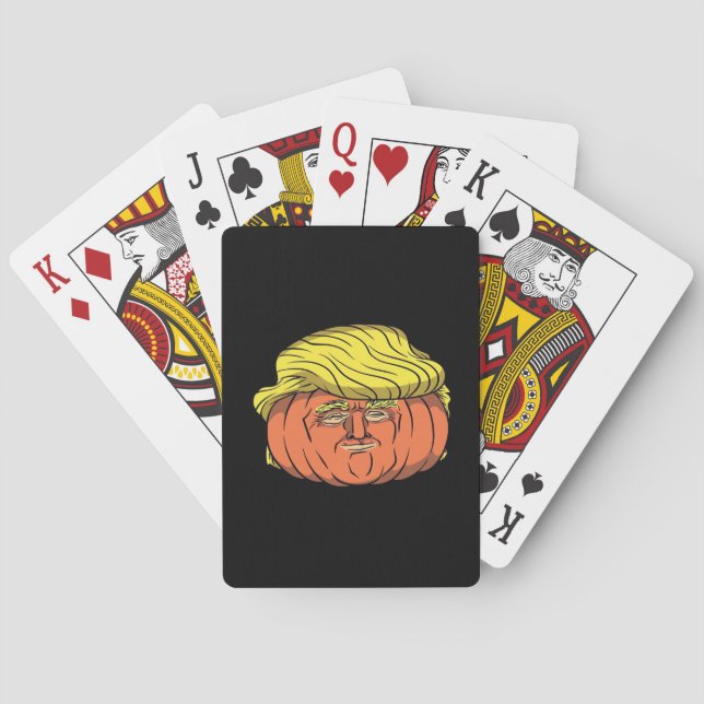 Baraja De Cartas Calabaza de Donald Trumpkin (Reverso)