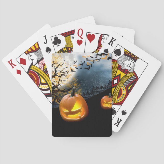 Baraja De Cartas Calabaza de Halloween (Reverso)