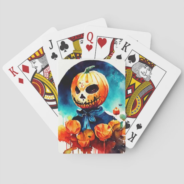 Baraja De Cartas Calabaza de Halloween (Reverso)