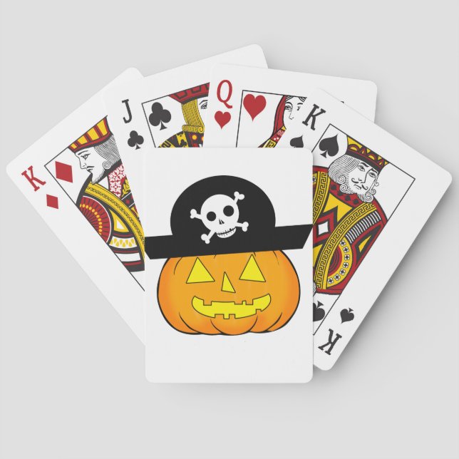 Baraja De Cartas calabaza del pirata (Reverso)