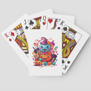 Baraja De Cartas calabaza divertida de Halloween