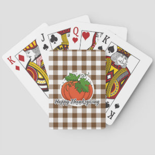 Baraja De Cartas Calabaza en salsa marrón - Feliz Día de Acción de