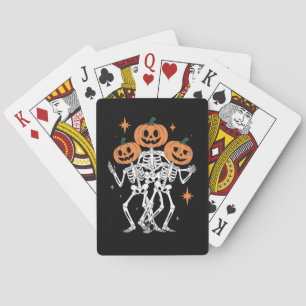 Baraja De Cartas Calabaza Esqueleto Calabaza de Halloween Temporada