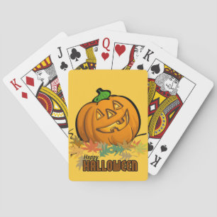 Baraja De Cartas Calabaza feliz de Halloween