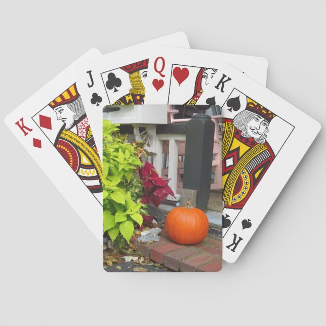 Baraja De Cartas Calabaza y Coleus - Viñedo de Martha (Reverso)