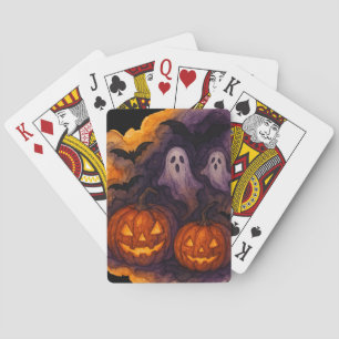 Baraja De Cartas Calabazas atoradas y noche espeluznante