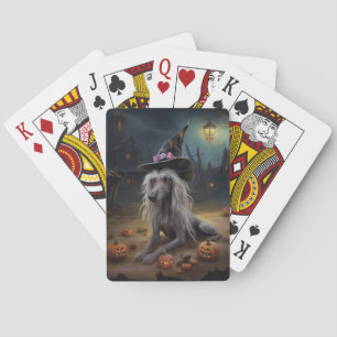 Baraja De Cartas Calabazas espeluznantes de Halloween con cresta ch