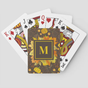 Baraja De Cartas Calabazas Otoño Cosecha Patrón