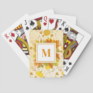 Baraja De Cartas Calabazas Otoño Cosecha Patrón
