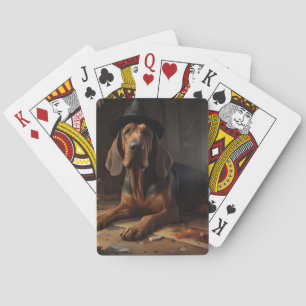 Baraja De Cartas Calabazas Sabueso Halloween Espantoso