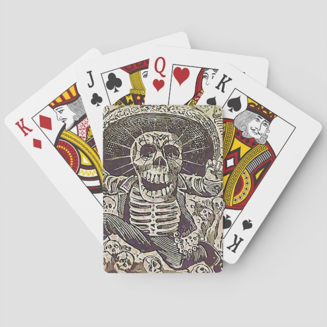 Baraja De Cartas Calavera (Reverso)