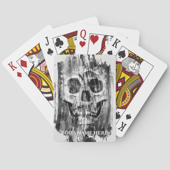 Baraja De Cartas Calavera angustiada (Reverso)