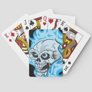 Baraja De Cartas Calavera azul