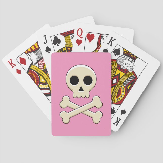 Baraja De Cartas Calavera con huesos (Reverso)