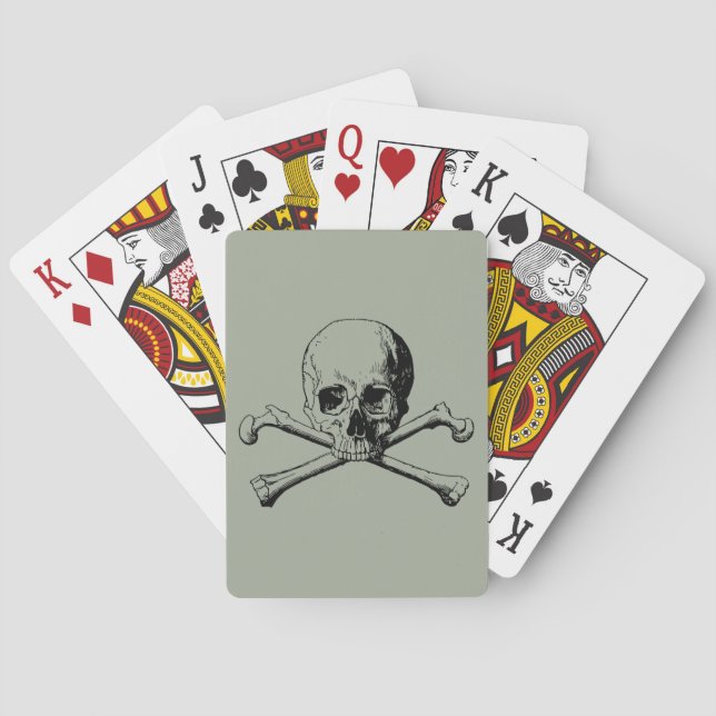 Baraja De Cartas Calavera cruzada (Reverso)