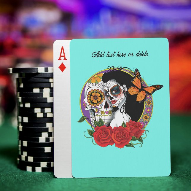 Baraja De Cartas Calavera de azúcar Art Nouveau (Subido por el creador)