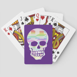 Baraja De Cartas Calavera de brillo de color