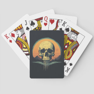 Baraja De Cartas Calavera de fusión vintage
